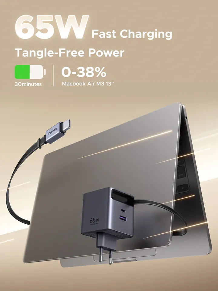 Chargeur GaN 65W vue 2